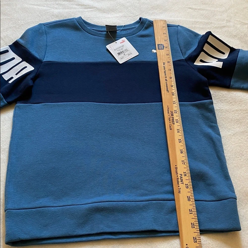 Boys puma set jogging jogger set blue spell out logo size medium 10 12 new - Picture 10 of 11